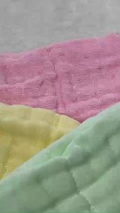 FANY - HỘP 03 KHĂN SỮA/KHĂN GẠC MÀU 5 LỚP CAO CẤP 23 X 28 CM 100% COTTON MỀM MẠI VÀ SIÊU THẤM HÚT CHO BÉ YÊU