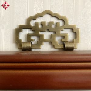 จี้ตกแต่งภาพวาดสไตล์จีนโบราณ หัวเข็มขัดทำด้วยทองแดงบริสุทธิ์ รูปปั้น รูปปั้น เครื่องประดับตกแต่งบ้าน หัวเข็มขัด 2 ชิ้น