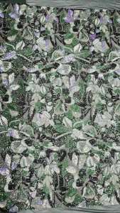 2026 High Quality African Nigerian Heavy Beads Lace Fabric French Sequins Mesh Net Lace FabricsWedding Party Dress Sewing