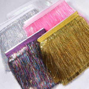 20cm Shiny Tassel Fringes For Sewing Clothes Decorative Ribbons Fringe Fabric Dress Curtain Lace Trims DIY Garment Accessories