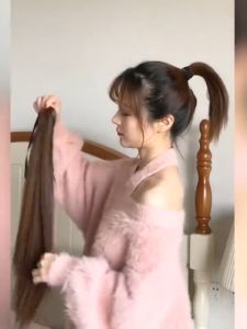 หางม้าตรง ห้ามพลาด หางม้าผูกตรง 45-55-65 ซม.ไหมนุ่ม สวย ดูเป็นธรรมชาติสุดๆ ไม่หนัก สินค้าพร้อมส่ง ส่งในไทย