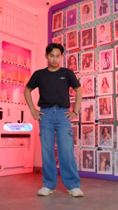 JINISO Cargo Loose Denim Jeans Pria