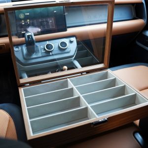 Walnut Grain Eyeglass Storage Box Display Case Sunglasses Jewelry Box Cultural Play Bead String Box Multi-Compartment Design