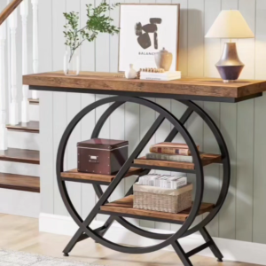 Solid wood side table small dining table for home use portable small modern folding table.