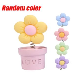 Car Swinging Sunflower Ornament Cute Shaking Head Flower Car Center Console Decoration Auto Interior Accessories