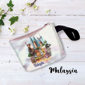 Tas totebag printing souvenir motif Malaysia tali sumbu kepang