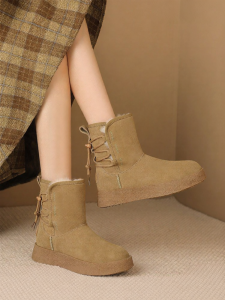 Josiny | Retro Tassel Snow Boots Fur Lined Anti-slip