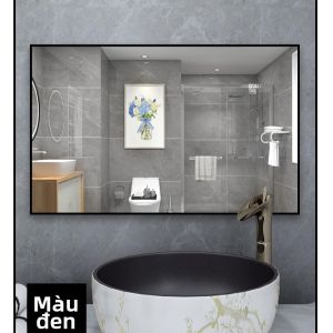 Gương Treo Tường Phòng Tắm Nhôm Đơn Giản Không Cần Khoan
