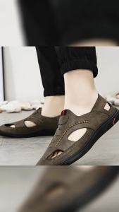 Korean Summer Beach Sandals For Men Leather Sandals For Men Casual Shoes For Men School Shoes For Students Men 39-44