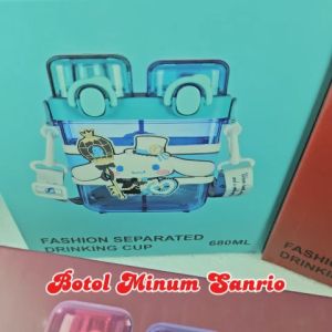 Botol Minum anak Fashion Gambar kuromi Sanrio 680 ML Mewah