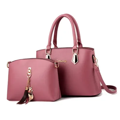 Simplified Design Large Capacity Single Shoulder Maternity Bag PU Handbag with Zipper Soft Square Shape Polyester Lining