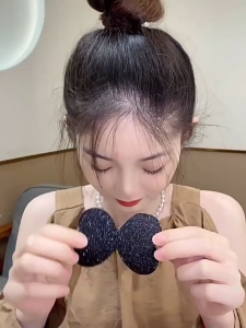 ฉบับภาษาเกาหลีสติกเกอร์ผมหน้าม้าเหนียวของเส้นผมเครื่องประดับผมผู้หญิงเครื่องประดับผมขนาดใหญ่แผ่นแปะผมผู้ใหญ่