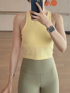 เสื้อกั๊กโยคะฟิตเนสเอวสูงแบบสวมหัวทรงเอพิมพ์ลาย MIMIUMIOMI สำหรับผู้หญิง ผ้าฝ้าย ระบายอากาศได้ดี ฤดูใบไม้ผลิ ฤดูร้อน ฤดูใบไม้ร่วง ฤดูหนาว