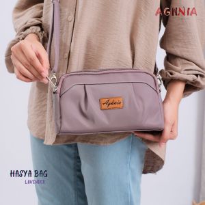 Hasya bag by AGHNIA /tas selempang wanita terbaru bahan anti air motif polos harga murah muat banyak