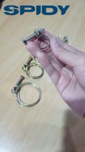 Spidy Klem Selang Kawat 1/2 inch - 2 inch Carbon Steel Galvanis Double Wire Clamp Satuan