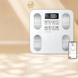 High Precision Electronic Body Weight Scale Home Use Charging Fat Loss Smart Scale BMI Analysis LED Display Square Glass Panel