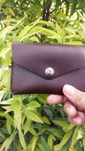 Dompet Kartu Kulit Asli Sapi Pull Up Brown Garansi 1 Tahun
