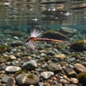 Mồi Câu Ruồi Khô ICERIO Mayfly Spinner # 14 # 16 Mồi Câu Côn Trùng Nhân Tạo Lông Hươu Para Post Wing Dành Cho Câu Cá Hồi Cá Hồi Xám Cá Vược