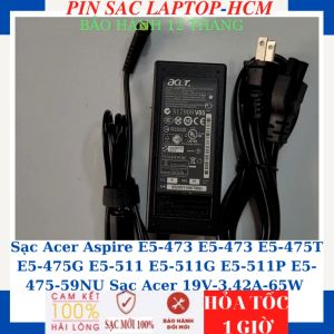 Sạc Acer Aspire v5-431 v5-431g v5-431p v5-431pg V5-431P-4413 V5-431-4829 V5-431-2675 Sạc Acer 19V-3.42A-65W chân vàng