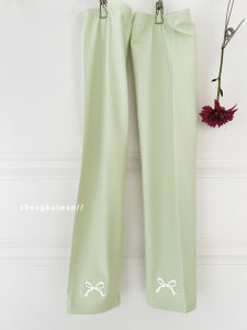 Womens Ice Silk Butterfly Knot Sleeve Covers Summer UV Protection Sunscreen Thin Breathable Loose Arm Protector