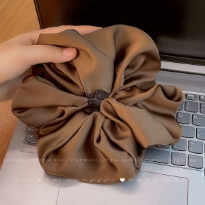 ยางรัดผมผ้าซาตินขนาดใหญ่สำหรับผู้หญิง ยางรัดผมแบบใหม่ปี 2024 ยางรัดผมยางยืดสำหรับฤดูใบไม้ร่วงและฤดูหนาว