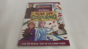 Disney Frozen Tear Off Colouring Book For Kids With Colour Pencils