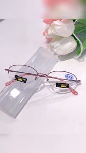 Kacamata Lensa Baca Wanita Korean Frame Besi Anti Radiasi +100 sd +300 Terbaru