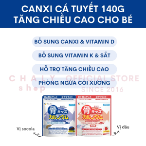 Bột canxi cá tuyết Kids Calcium Fine 140g Nhật Bản - Bổ sung canxi & dưỡng chất giúp tăng chiều cao