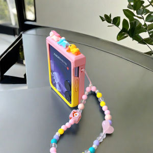 Creative New Xiaomi Mixflip2 Phone Case Cute Cartoon Fashion Gradient Color Lanyard Foldable Screen Full Cover Hinge Integrated Anti-Fall Protective Cover