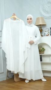 Abaya Baby Doll Ceruty Putih untuk Gaya yang Anggun dan Modis