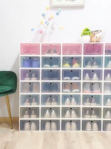 Kotak Sepatu Transparan Tebal Serbaguna Shoes Box Tempat Penyimpanan Sandal PST