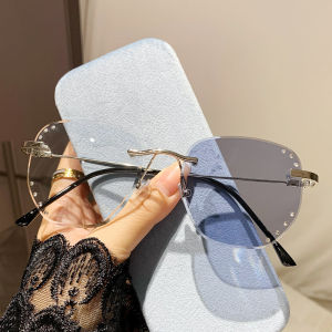 Frameless Photo-sensitive Color-changing Anti-blue Light Nearsighted Glasses 3316