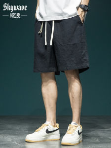 New Chinese Style High End Linen Mens Shorts Loose Large Size Summer Thin Breathable Cotton Linen Five-Point Casual Workwear Pants