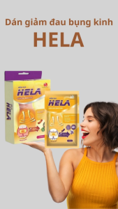 Miếng dán hỗ trợ giảm đau bụng kinh Hela - Giữ nhiệt làm ấm hỗ trợ tuần hoàn máu giảm khó chịu trong chu kỳ