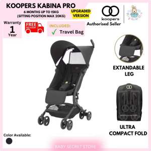 Koopers Kabina Pro Super Compact Lightweight Travel Stroller | Kerusi Tolak Bayi Kecil Bersaiz Kabin