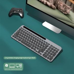 NexusClick New Wireless Bluetooth Keyboard Mouse Combo Type-C Rechargeable Ultra-thin Full Size Office Set for Laptop Mac iPad