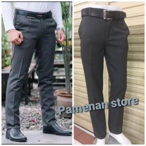 Celana BAHAN SEMIWOLL formal model Slimfit Laki laki bagus murah