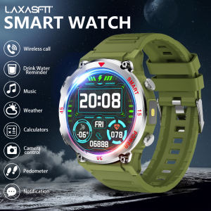 LAXASFIT Sports Smart Watch Bluetooth Calling Music 1.52inch HD Multiple Workout Modes Mens Outdoor Sports Smartwatch 2025 New