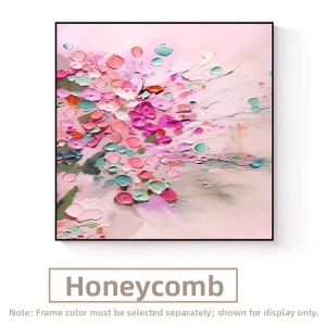 Modern Minimalist Textured Floral Square Decorative Hanging Painting