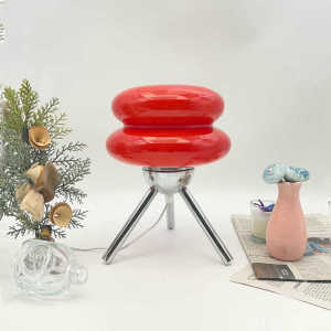 Đèn Bàn LED Màu Kem Macaron Phong Cách Bauhaus Giữa Thế Kỷ Dành Cho Bé Gái Kiểu Hiện Đại Dùng Cho Phòng Ngủ Học Tập Đèn Ngủ Có Công Tắc Cảm Ứng