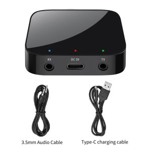 kebidumei | KEBIDUMEI Bluetooth 6.0 Audio Receiver Transmitter 3.5mm AUX With Mic HIFI Stereo Wireless Adapter For Car Speaker Hands Free