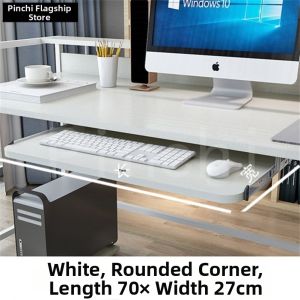 PINCHI | Under-Desk Pull-Out Keyboard Tray Wooden Base No Drilling Required