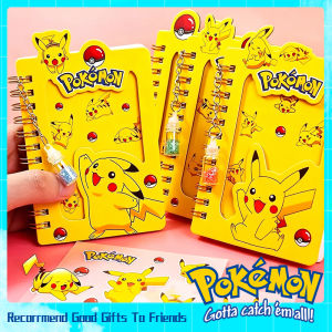 Keeppley | Cute Pokemon Pikachu Notebook Coil Bound Anime Diary Journal Writing Pad for School College Students Office Stationery Gift Set
