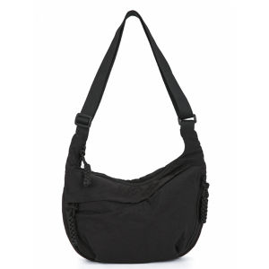 Women Crossbody Bag Large Capacity Nylon Dumpling Shoulder Purse Adjustable Strap Zipper Casual Travel Shopping Fashion Handbag