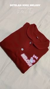 AYDA - Setelan Kiku Anak Perempuan / Oneset Rok Celana Motif Melody DTF