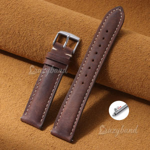 Dây Đeo Đồng Hồ Bằng Da Mờ Thủ Công Phổ Thông 16mm-24mm Dây Đeo Rộng 14mm-20mm Dây Đeo Mềm Mại Chính Hãng Cổ Điển Dành Cho Seiko Citizen Omega Tissot