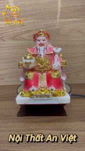 Bộ Tượng Thần Tài - Thổ Địa Phú Quý [Hợp Mệnh HỎA] - Cao 20cm - TD2511 - Nội Thất An Việt