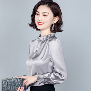 DAIXIANGFEIZI | Áo Sơ Mi Dài Tay Satin Mới Thời Trang