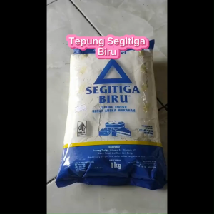 ( 1 PCS ) SEGITIGA BIRU ECONOMIS TEPUNG TERIGU BOGASARI 1000G 1 KG / PREMIUM 1KG 1000 G