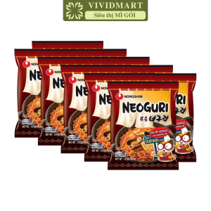 [SET 10 GÓI] - NONGSHIM - Mì Neoguri 3 vị: Hải sản cay Xào khô/Nước Hải sản không cay Mì Nongshim Neguri (120-137g/gói)
